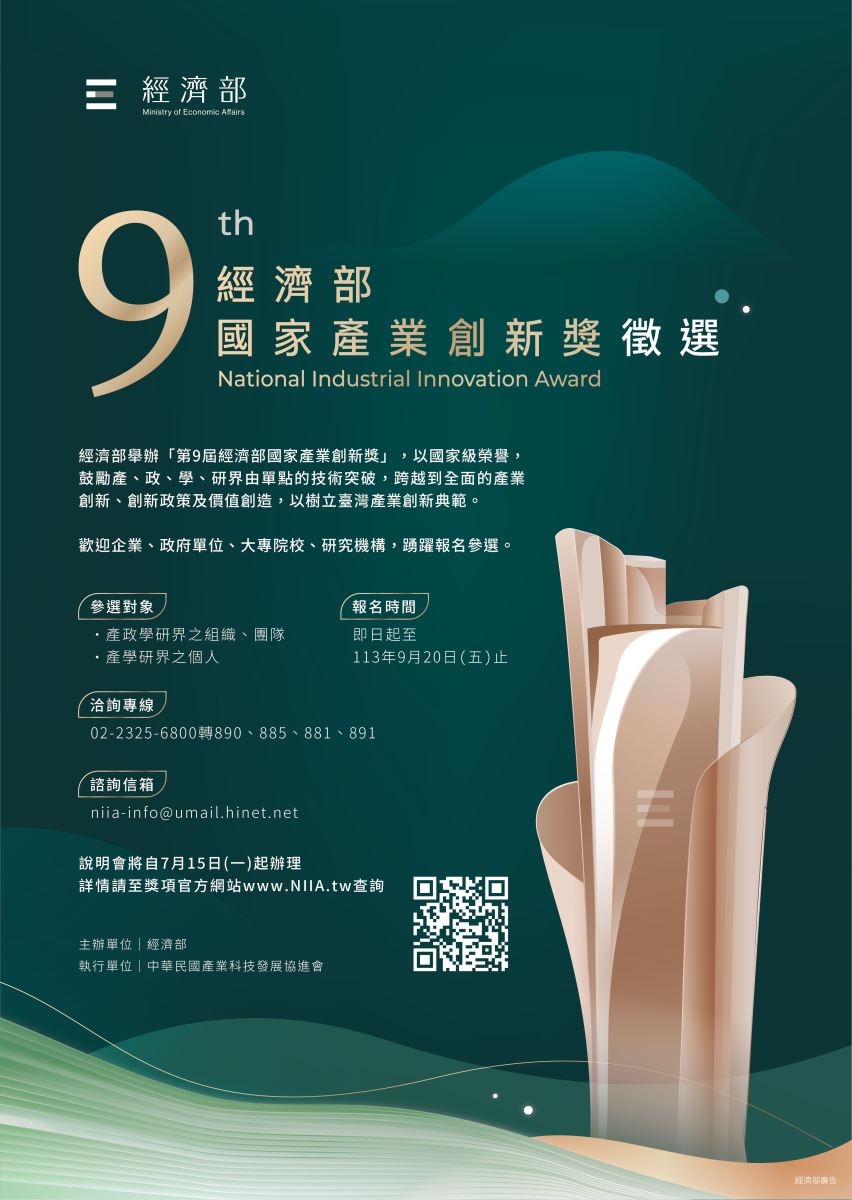 經濟部國家產業創新獎 徵選海報
